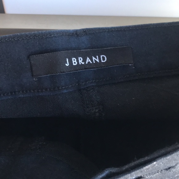 J Brand stretchy silver crackled paint pants 25 - Picture 4 of 9